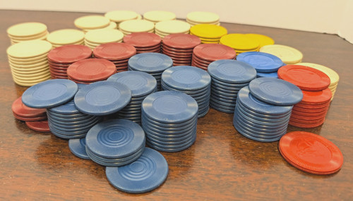 Vintage poker chips lot - poker,